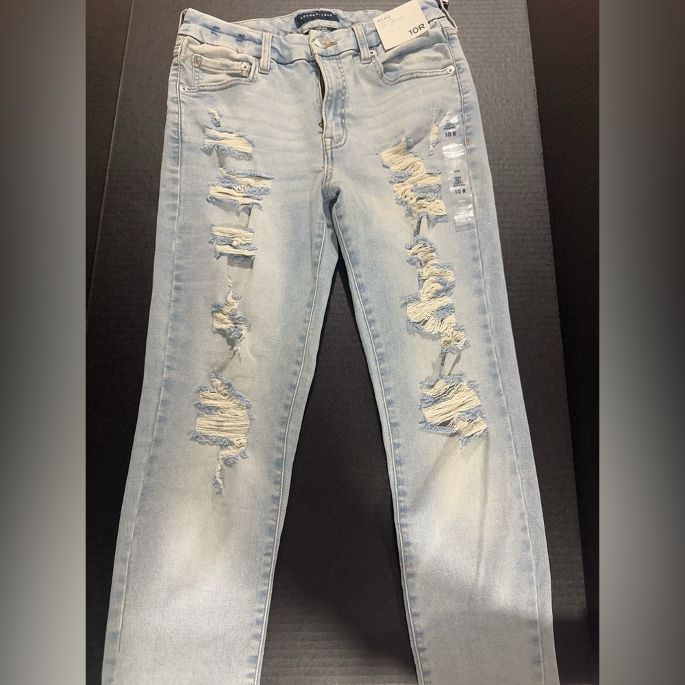 Aeropostale Blue Distressed Skinny Jeans